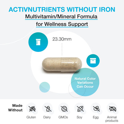 XYMOGEN ActivNutrients Without Iron - Multivitamin & Mineral Support