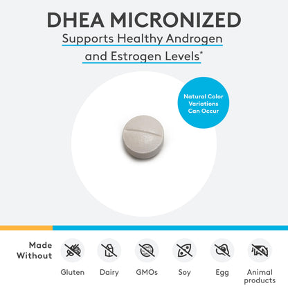 XYMOGEN DHEA 25 mg – Micronized DHEA Supplement for Women & Men | Adrenal Support