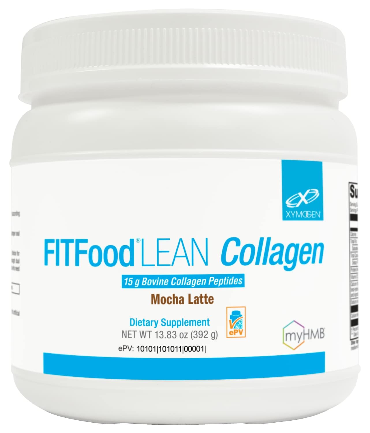 XYMOGEN FIT Food Lean Collagen with HMB & Vitamin D3 – Mocha Latte 13.83 oz