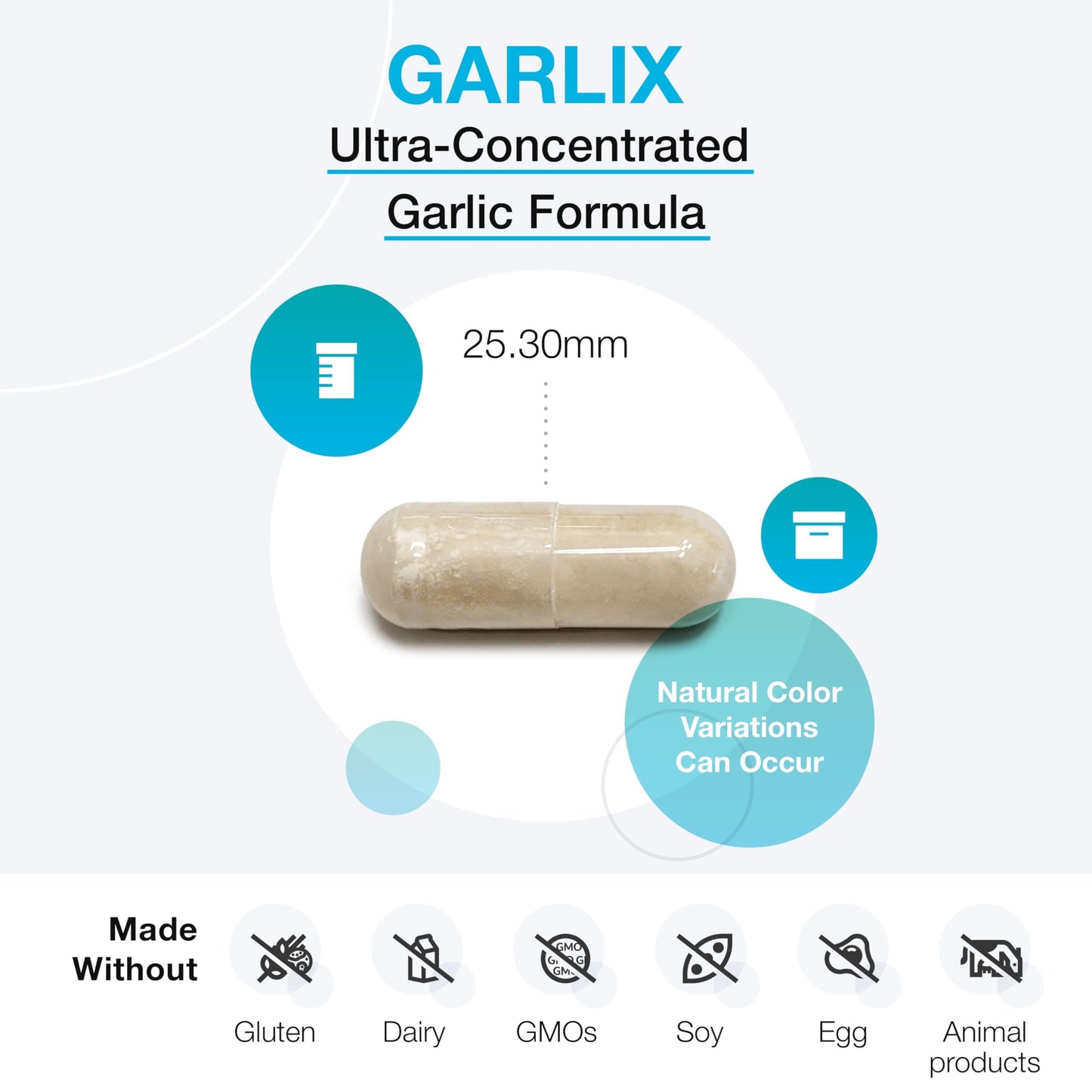 XYMOGEN GarliX - Ultra-Concentrated Garlic Supplement with Allicin & Alliin | 90 Capsules