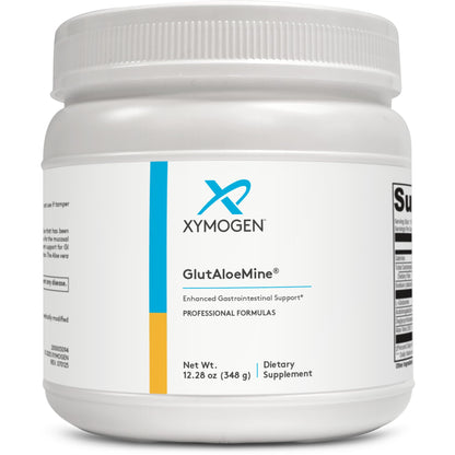 XYMOGEN GlutAloeMine Powder – 3000 mg L-Glutamine for GI Health with Aloe Vera, DGL Licorice & Arabinogalactan | 12.28 oz