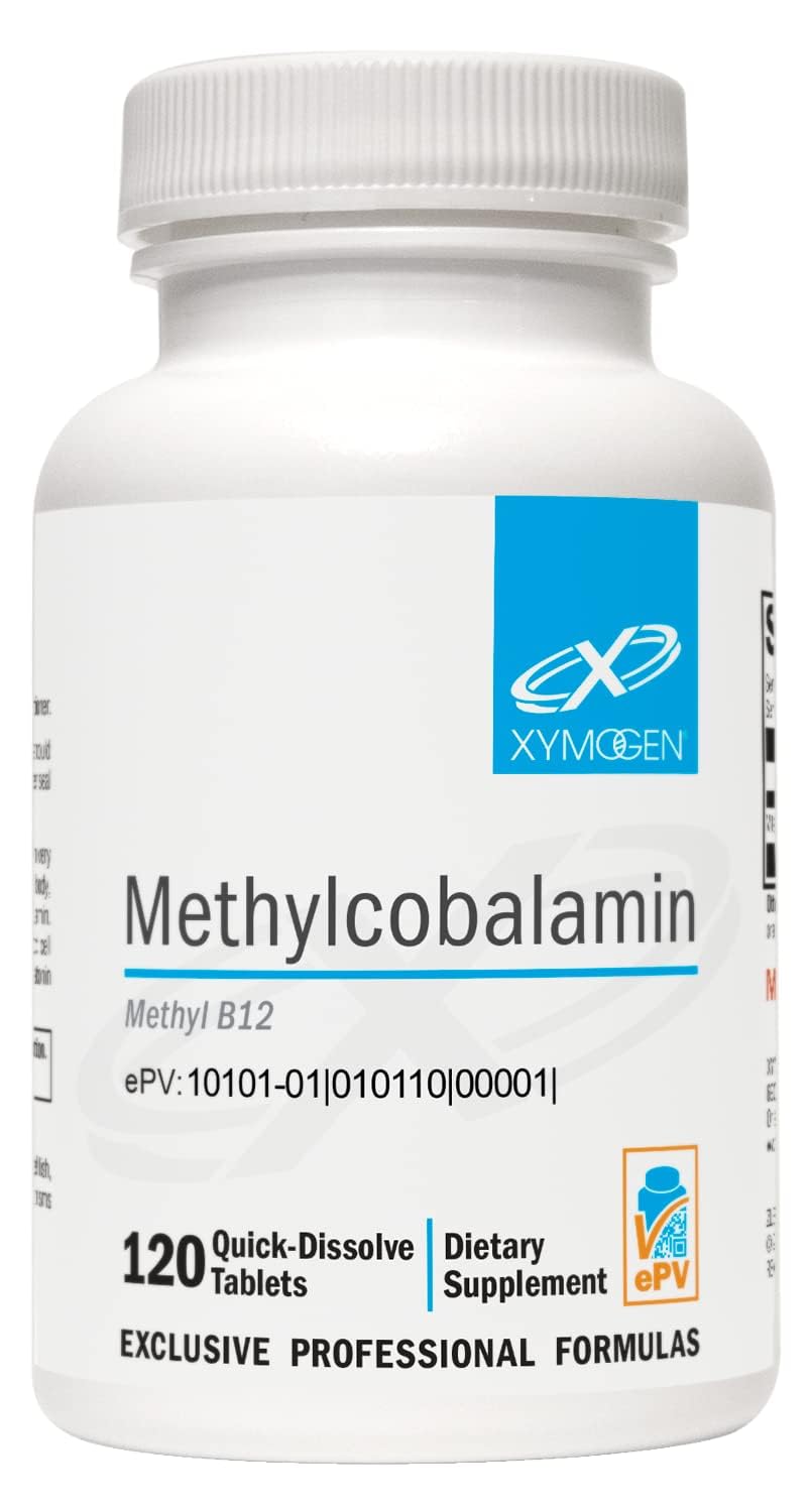 XYMOGEN Methylcobalamin 5,000 mcg – Vitamin B12 Supplement for Methylation, Neurological Health & Immunity (120 Tablets)