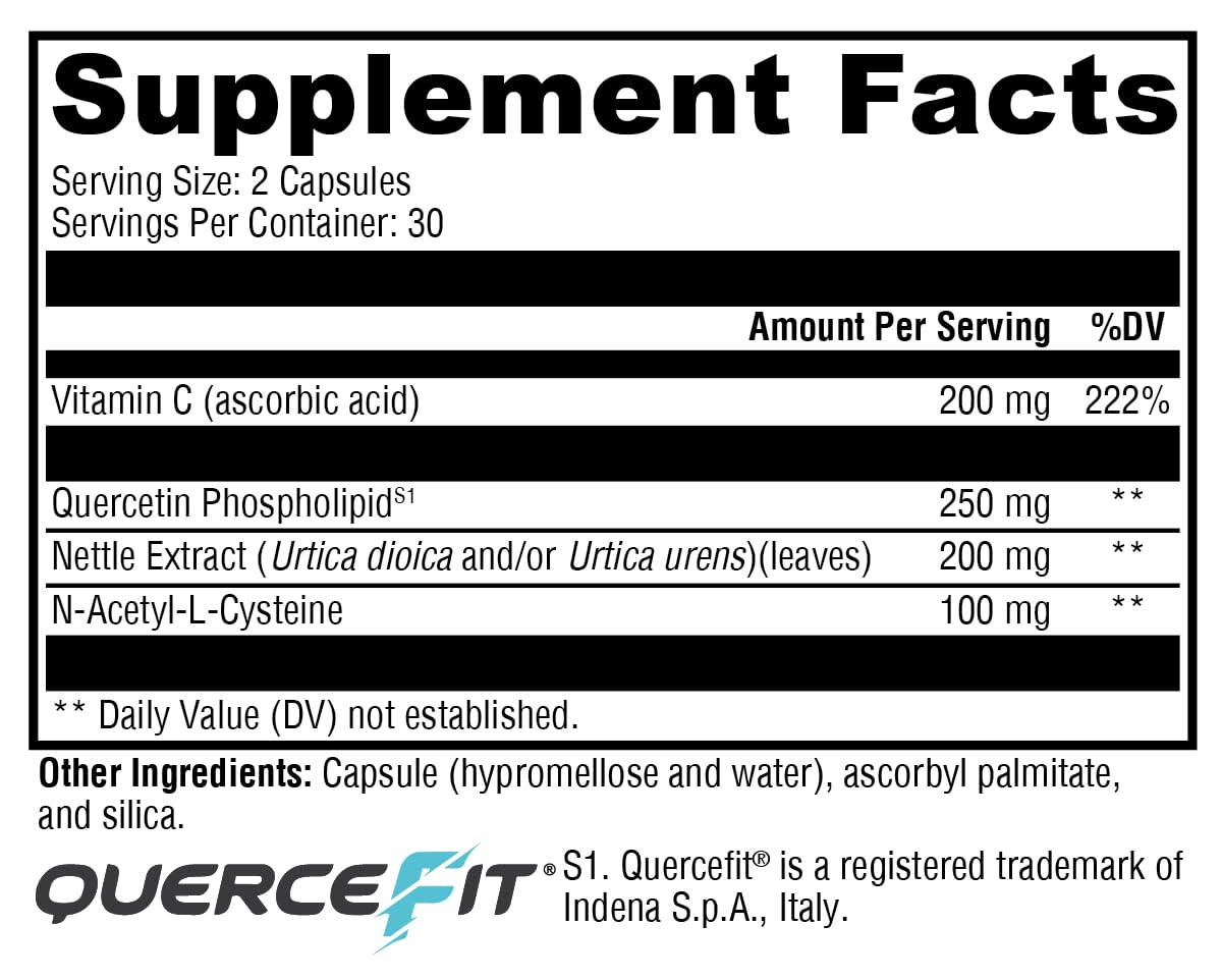XYMOGEN Quercetin 20x Plus – Respiratory Support, Vegan & Gluten-Free (60 Capsules)