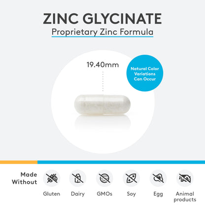 XYMOGEN Chelated Zinc Glycinate 20mg | Immune & Reproductive Support