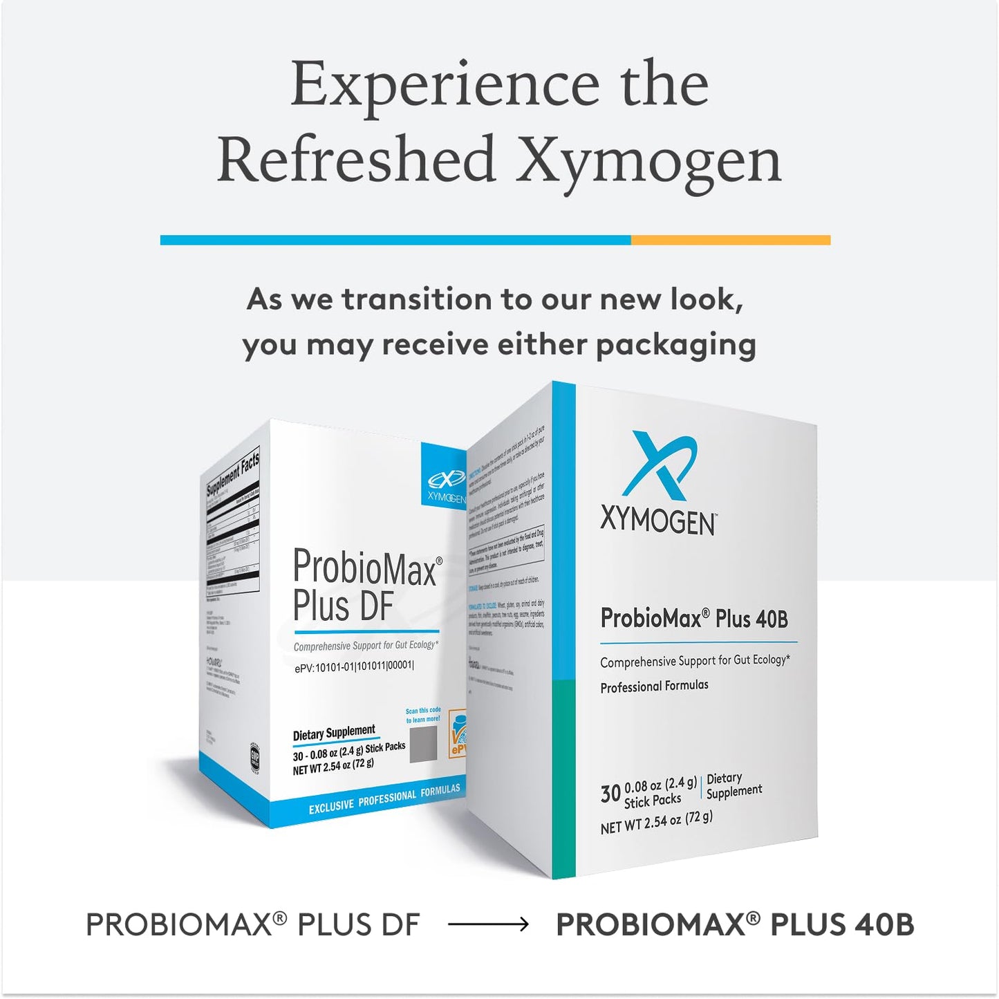 XYMOGEN ProbioMax Plus 40B – Probiotic Powder (Dairy Free) • 30 Stick Packs