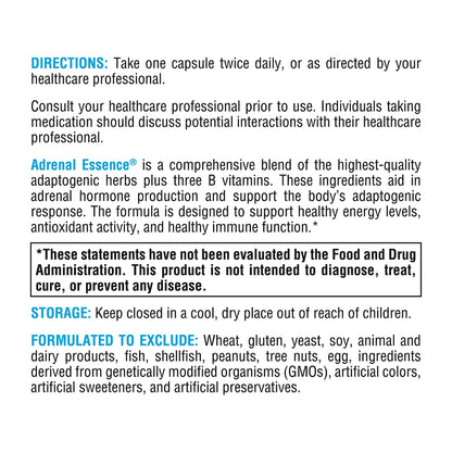 XYMOGEN Adrenal Essence – Adrenal Support with Cordyceps, Rhodiola Extract, Ginseng + B Vitamins (120 Capsules)