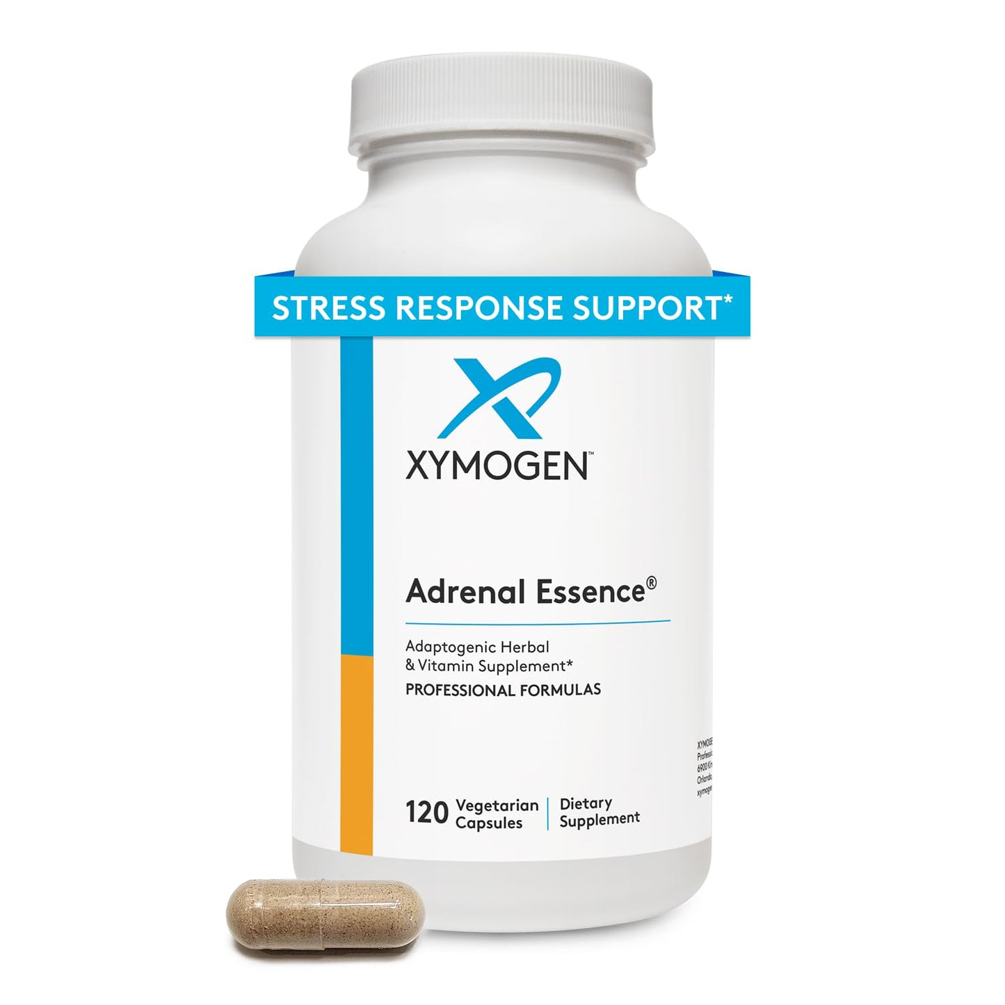 XYMOGEN Adrenal Essence – Adrenal Support with Cordyceps, Rhodiola Extract, Ginseng + B Vitamins (120 Capsules)