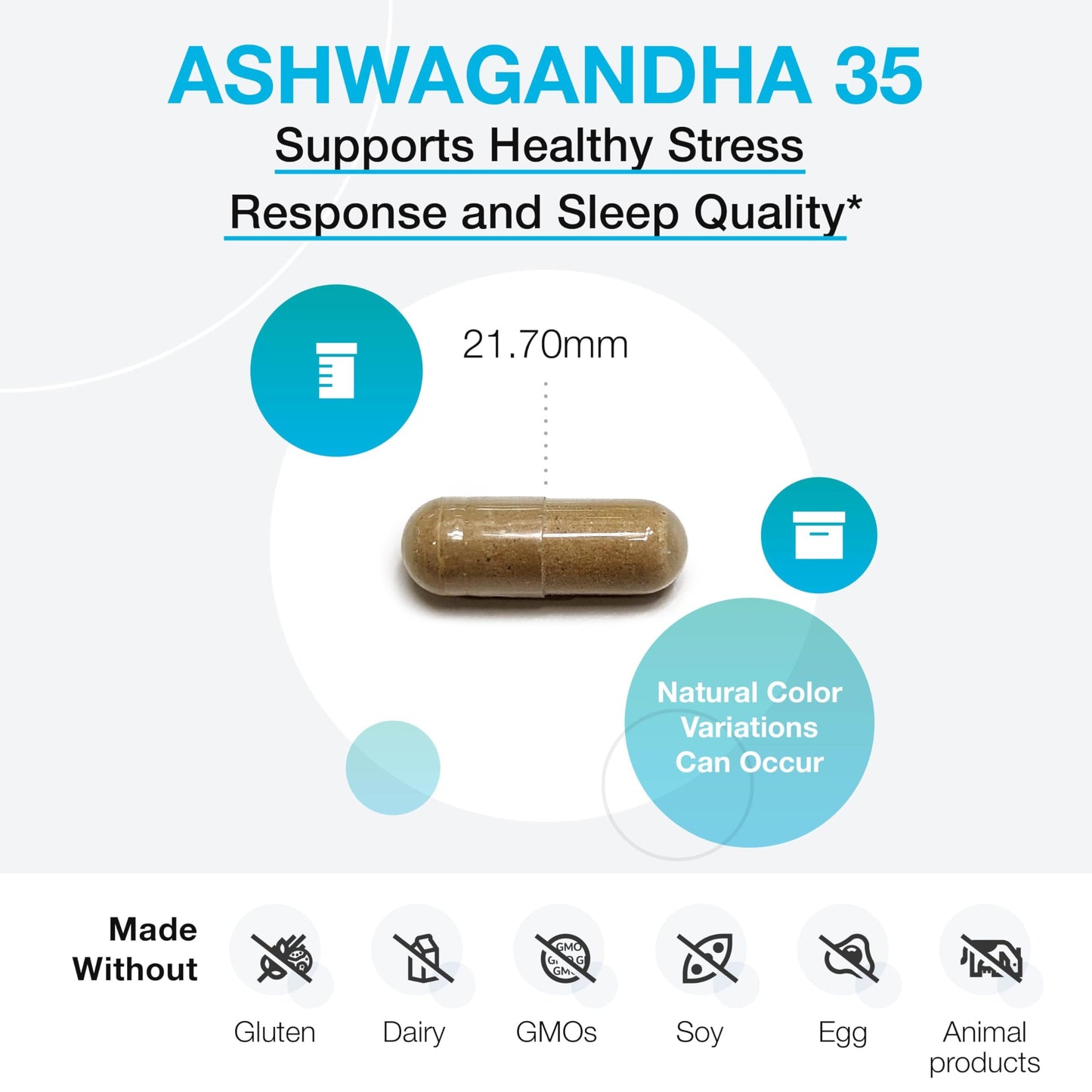 XYMOGEN Ashwagandha 35% Withanolide Glycosides – Purified Root+Leaf Extract (60 Capsules)