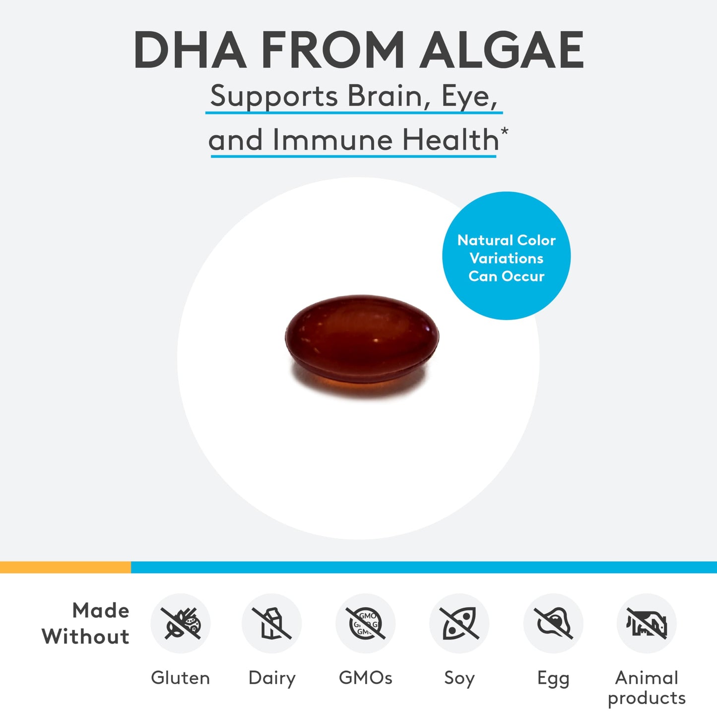 XYMOGEN DHA from Algae – DHA Omega-3 for Brain, Eyes, Heart & Immune Health (60 Softgels)