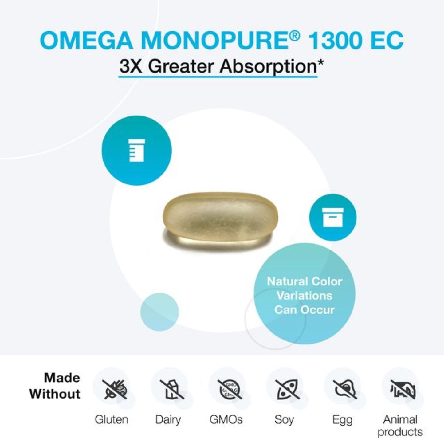XYMOGEN Omega MonoPure 1300 EC — 3X Absorption DHA/EPA Omega-3 (60 Softgels)