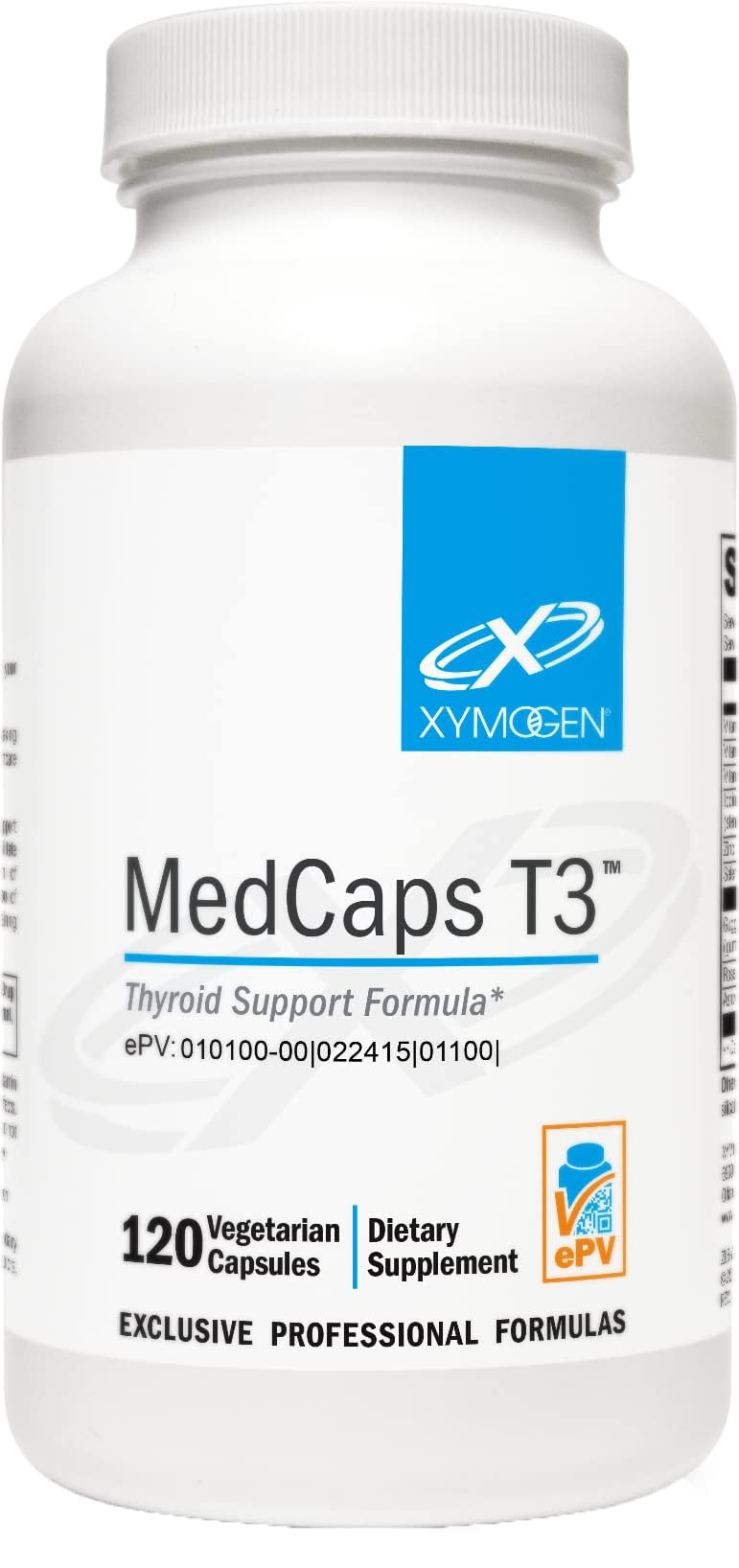 XYMOGEN MedCaps T3 Thyroid Support Formula with Vitamins & Herbs – 120 Capsules