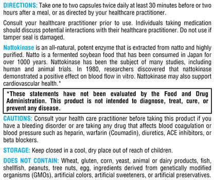XYMOGEN Nattokinase 2000 FU – Heart Health, Circulation & BP Support (120 Capsules)