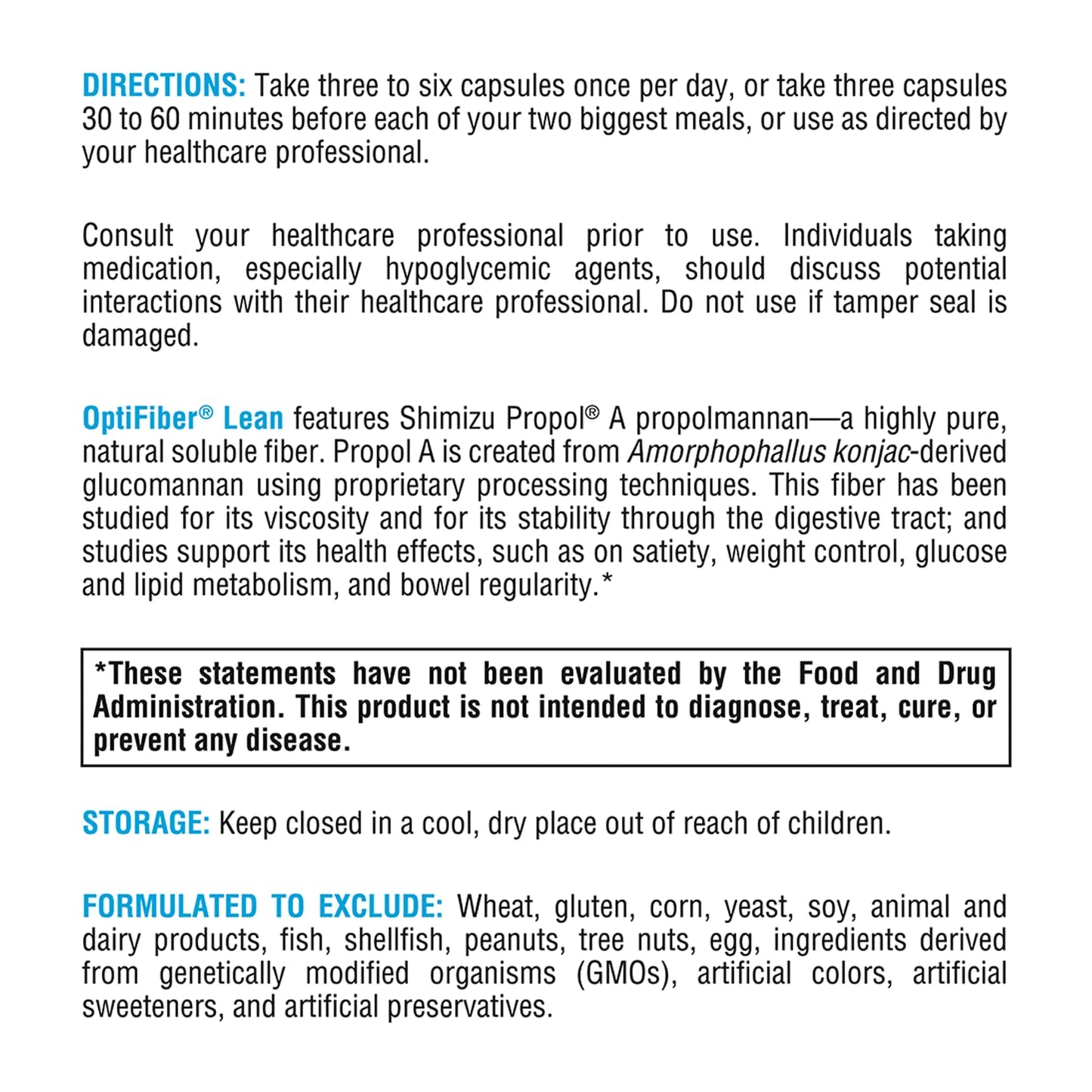 XYMOGEN OptiFiber Lean: Daily Soluble Propolmannan Fiber for Digestion & Satiety (120 Capsules)