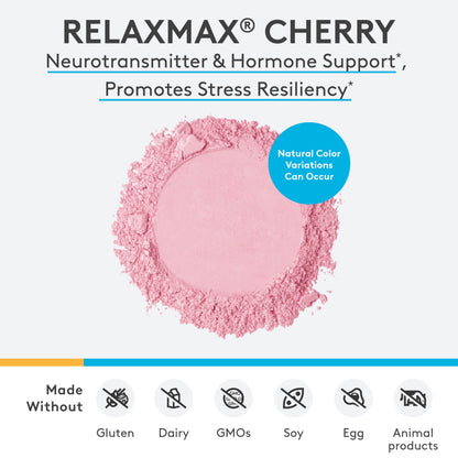 XYMOGEN RelaxMax Drink Mix – Relaxation, Stress Resiliency & Hormone Support (Cherry Flavor) 8.25 oz