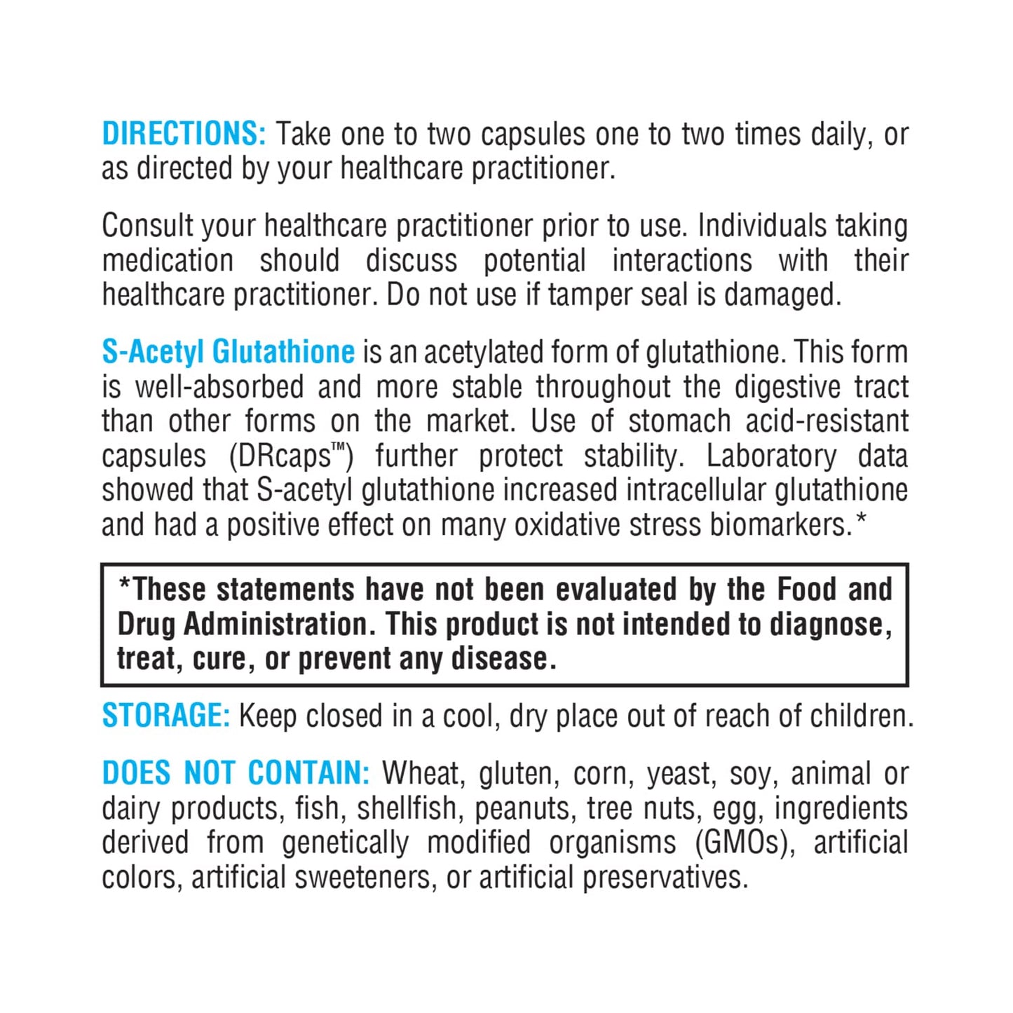 XYMOGEN S Acetyl Glutathione - Superior Absorption Glutathione Supplement with Stomach Acid-Resistant Capsules (60 Capsules) | Immune Support & Healthy Aging