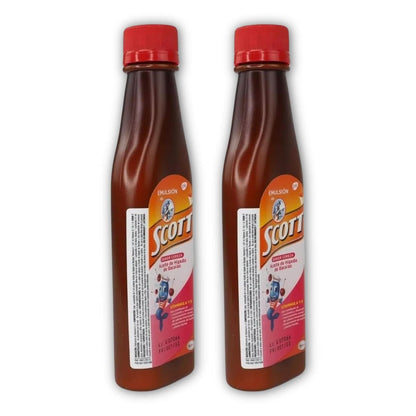Yahve Cherry Flavored Cod Liver Oil Emulsion – 2 Pack (6.1 fl oz / 180 ml) – Vitamin A & Calcium for Kids