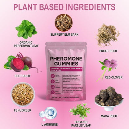 Yalei Pheromone Gummies for Women – Charisma, Confidence & Social Vibe (Sugar Free, Strawberry)