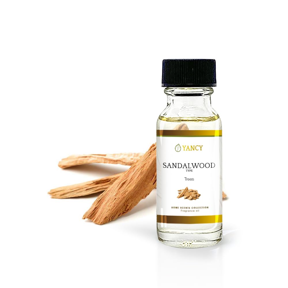 YANCY Sandalwood Fragrance Oil (1/2 oz) - Luxury Collection, Diffusers & Lamps