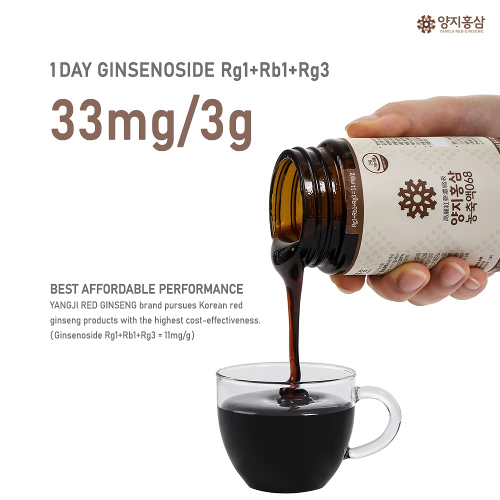 YANGJI Korean Panax Red Ginseng Concentrate Extract 240g - 11mg/g Ginsenosides, Immune & Energy