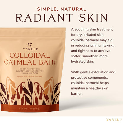 YARELI Colloidal Oatmeal Bath Powder 2lb – All Ages Skin Comfort