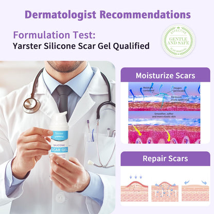 Yarster Silicone Scar Gel - Fade Scars & Stretch Marks, 1.7 oz