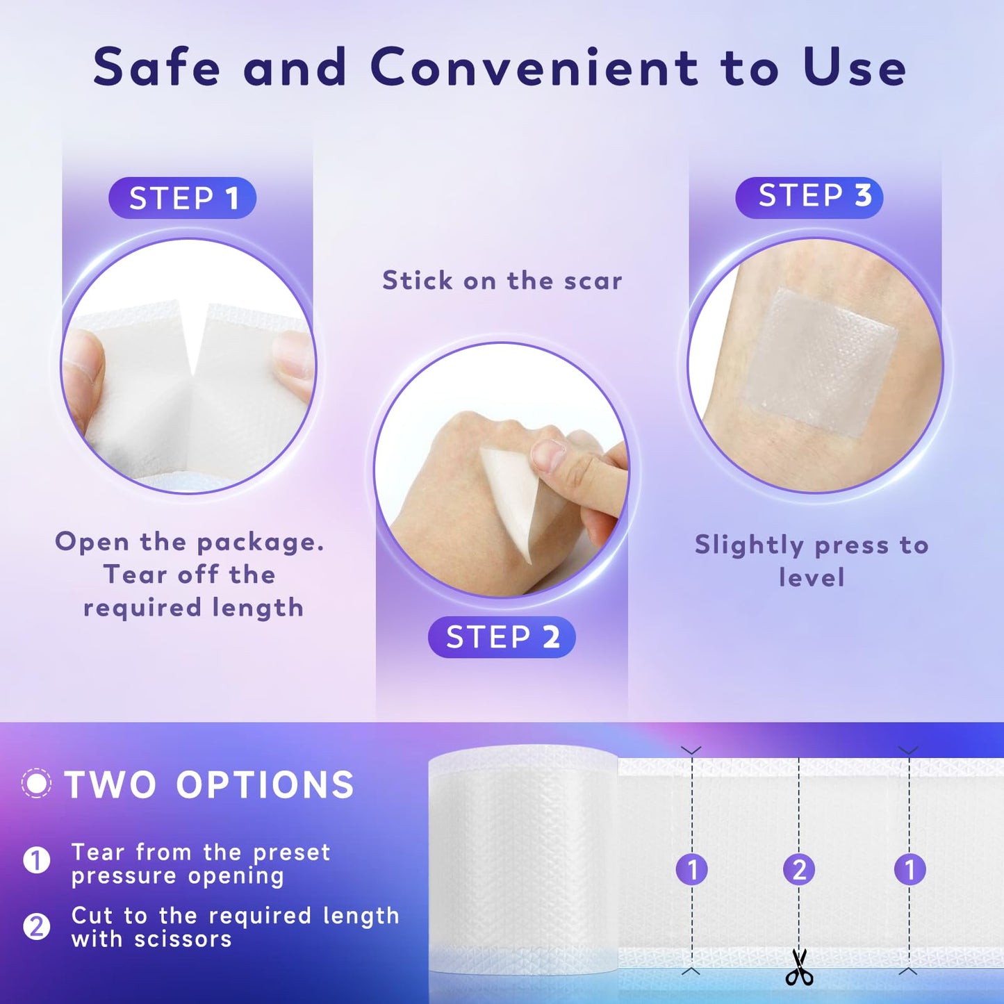 Yarster Silicone Scar Sheets | Medical-Grade Scar Tape 1.6 x 60 in