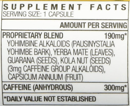 Yellow Hornet Herbal Dietary Supplement 120 Capsules - 6-Pack