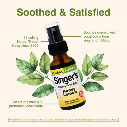 Herbs Etc. Singer's Saving Grace Honey Lemon – Herbal Throat Spray (1 oz)