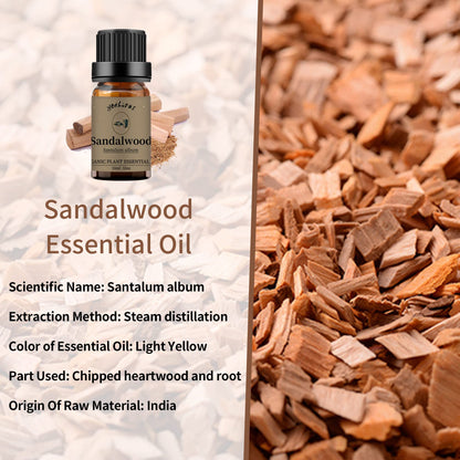 Yethious Sandalwood & Lavender Essential Oil Set – 2 x 10ml, 100% Pure, Undiluted, Organic Aromatherapy Oils