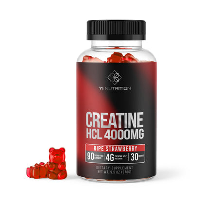 Yi Nutrition Creatine HCL Gummy – World's First 4000MG Creatine HCL Gummies, 90 Count