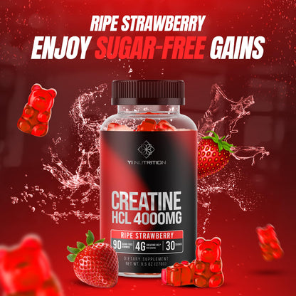 Yi Nutrition Creatine HCL Gummy – World's First 4000MG Creatine HCL Gummies, 90 Count