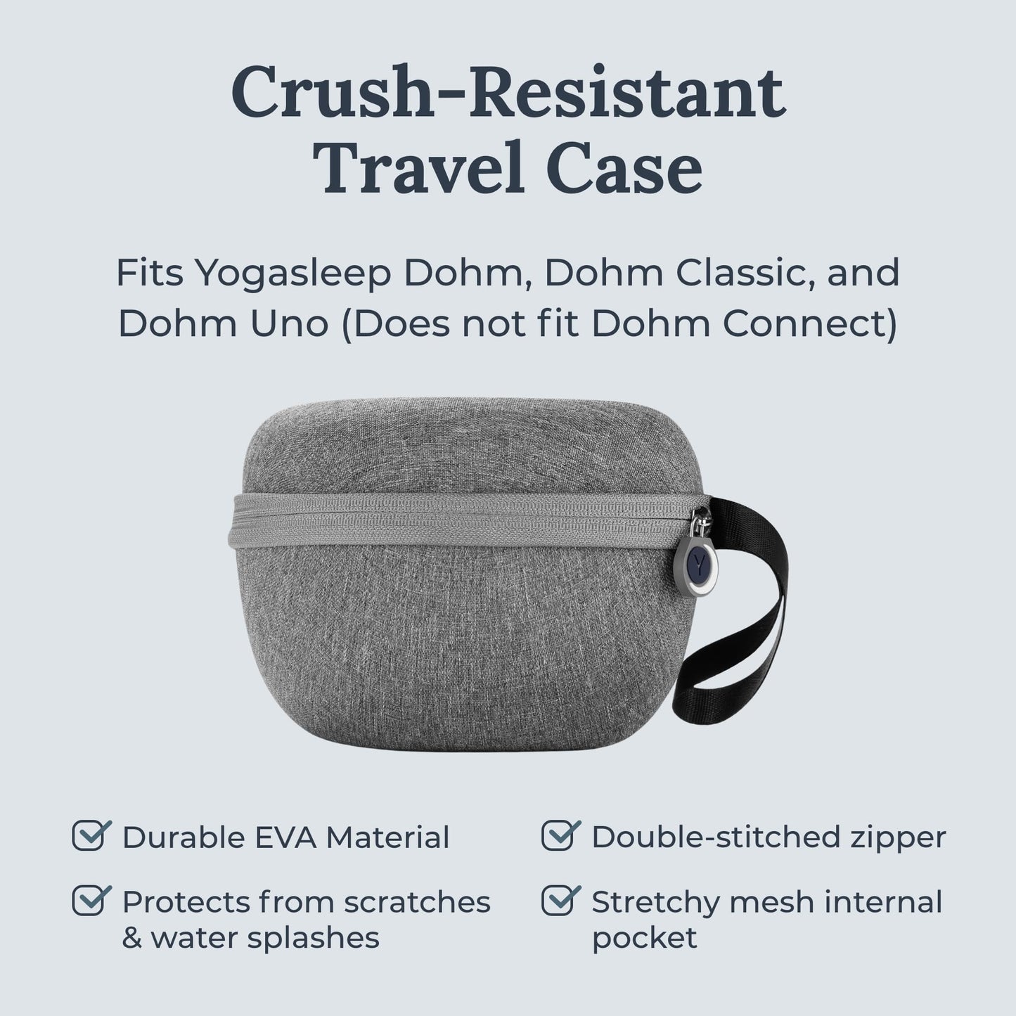 YOGASLEEP Dohm (White/Gray) & Travel Case — Original White Noise Machine for Sleep, Baby, Office | 2-Piece Set