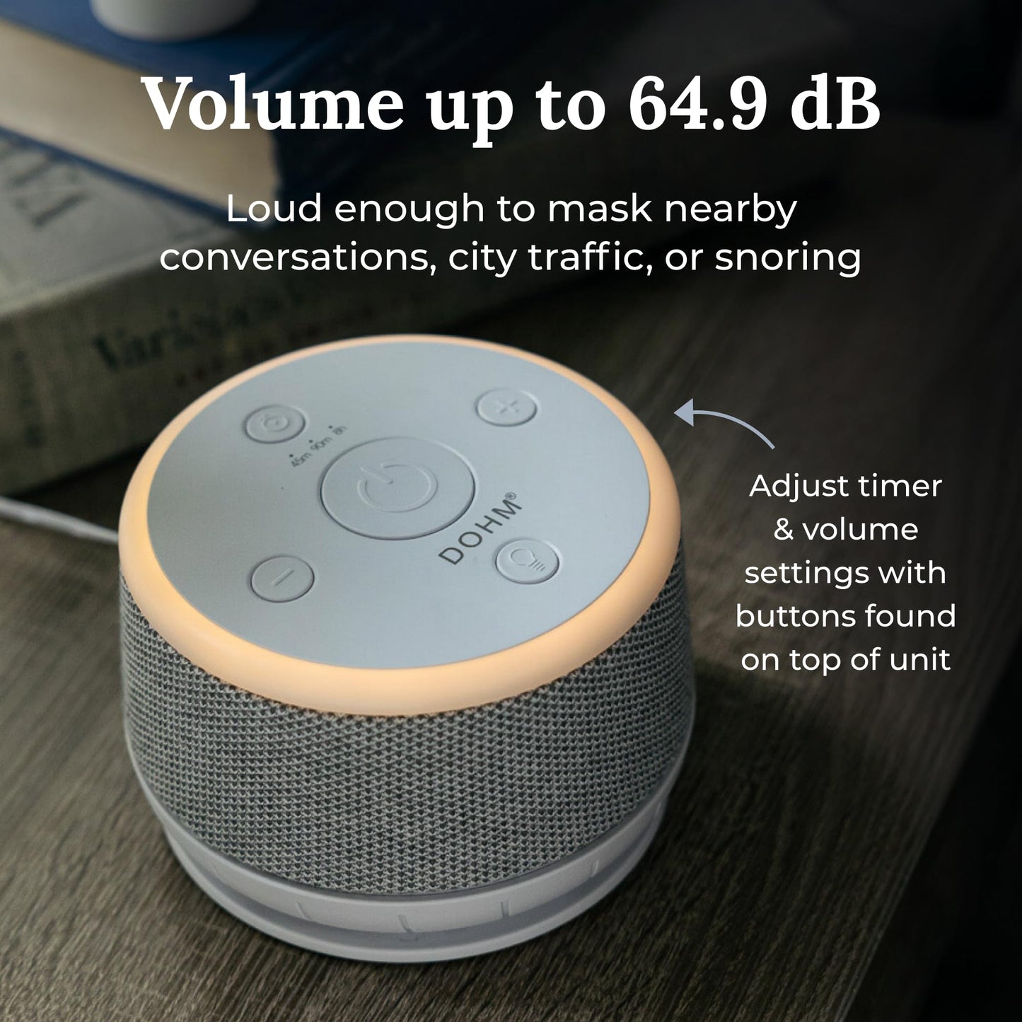 Yogasleep Dohm Nova White Noise Sound Machine – Night Light, 10 Fan Speeds, Pink Noise, Office Privacy