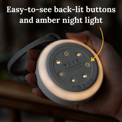 YOGASLEEP Hushh 2 Portable Sound Machine for Baby & Kids – Clip-On, Night Light, 6 Sounds