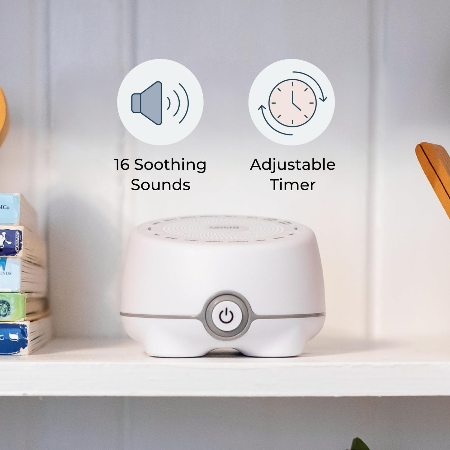 Yogasleep Whish White Noise Machine — 16 Soothing Sounds, Compact Travel Size