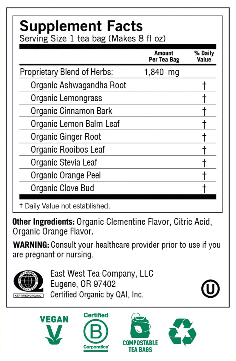 Yogi Tea Organic Sweet Clementine Stress Support – 16 Count