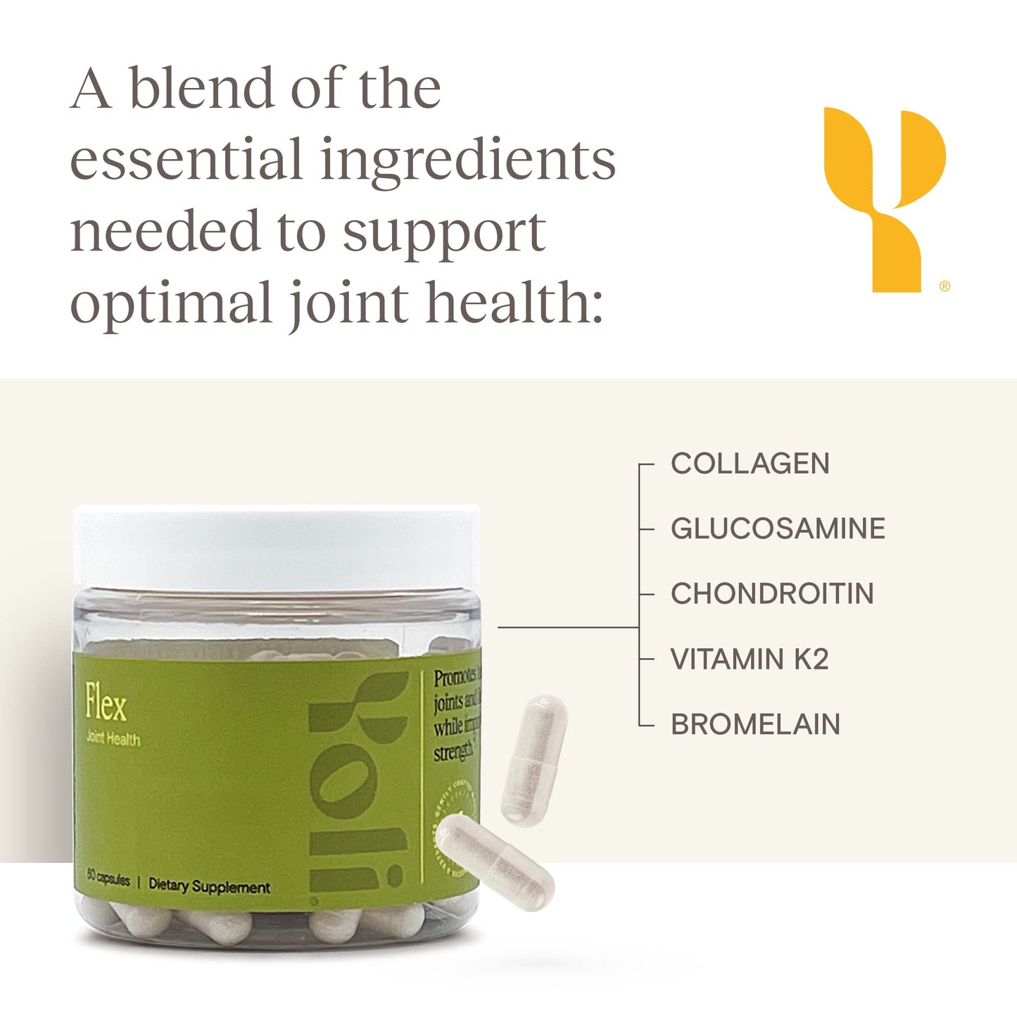 Yoli® Flex – Joint Support Supplement with Glucosamine, Chondroitin & Vitamin K2