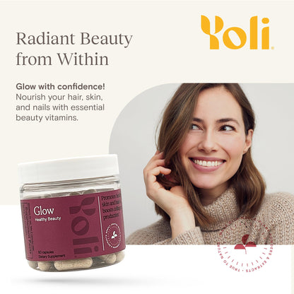 Yoli Glow Biotin & Collagen – Hair, Skin & Nails Multivitamin for Women