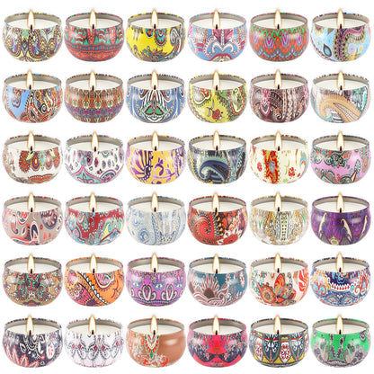 YOROXRG 36-Pack Scented Candles Gift Set | 2.5oz Soy Wax Travel Tin Jars