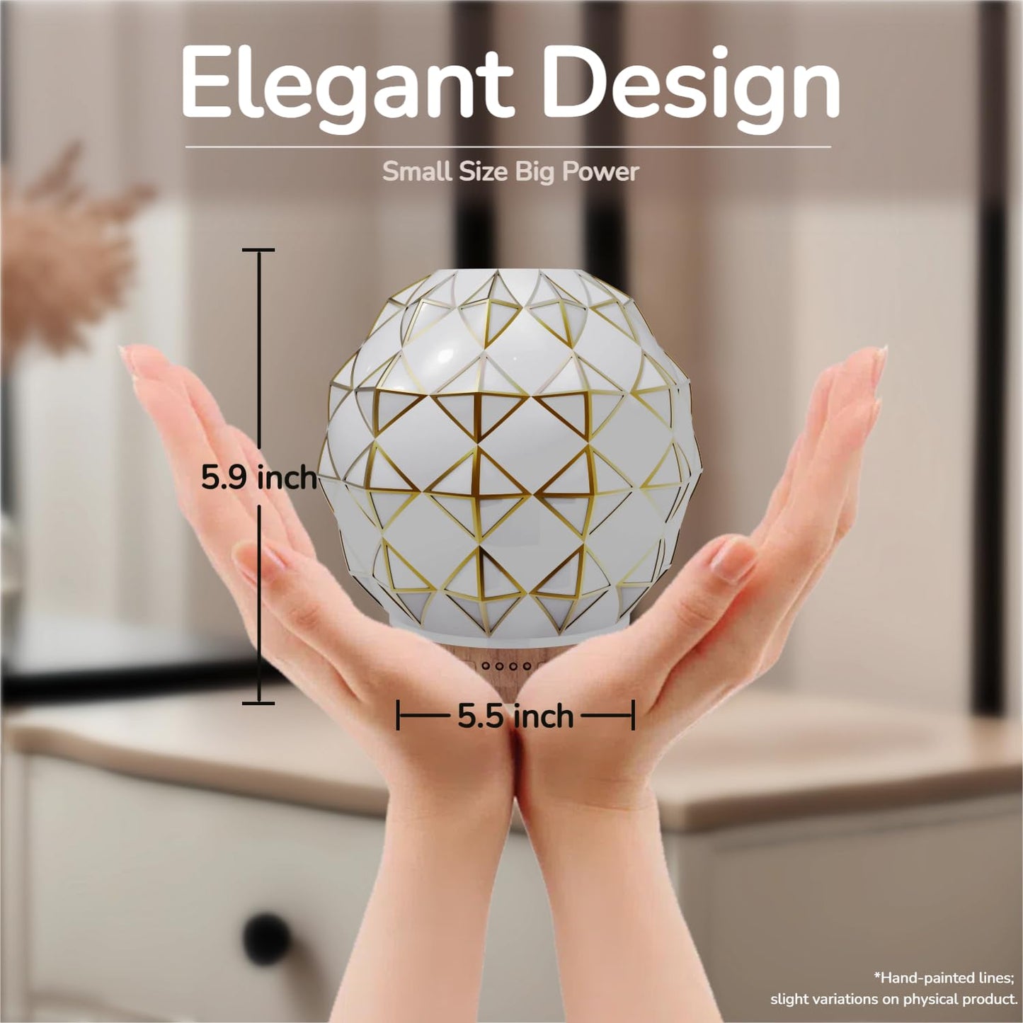 Youenkity Essential Oil Diffuser 100ML – Handcrafted Glass, Remote, 7-Color LEDs, Auto Shut-Off