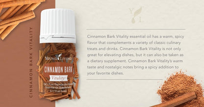 Young Living Cinnamon Bark Vitality 5ml | Aromatic Culinary Spice & Immune Support