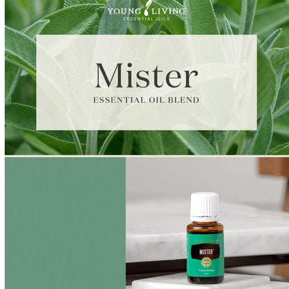 Young Living Mister Premium Essential Oil — Hormonal Balance Aromatherapy, Sage & Lavender, 15ml