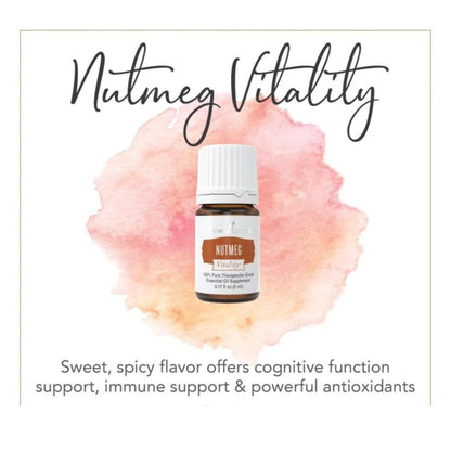 Young Living Nutmeg Vitality Essential Oil for Cooking - 5 ml | Spicy Flavor, Antioxidant Support, Immune System Potential