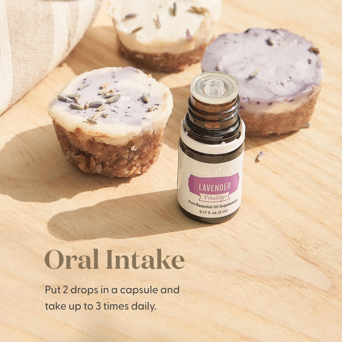 Young Living Vitality Lavender Essential Oil 5ml – Pure, Steam-Distilled, Calming Floral for Foods & Beverages