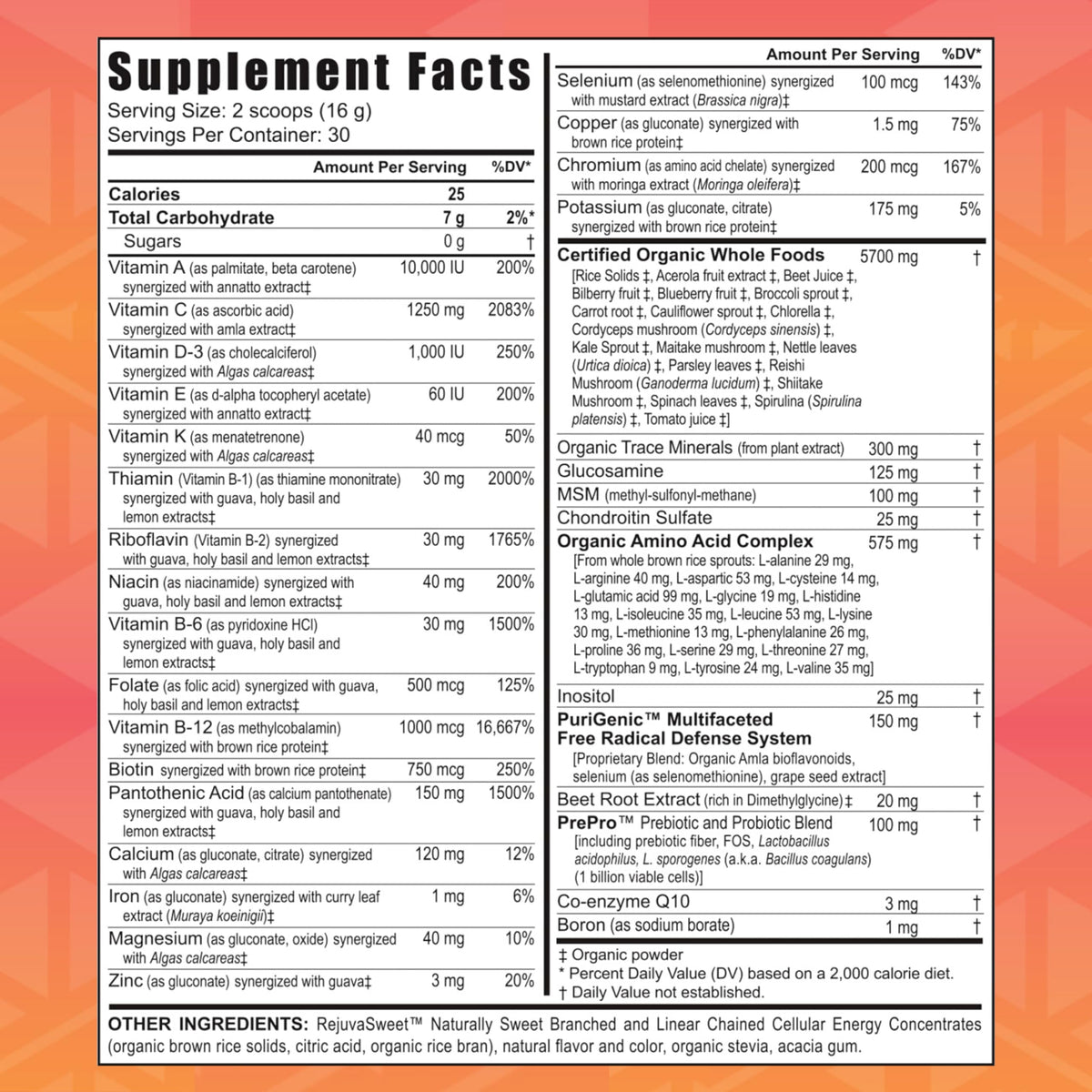 Youngevity Beyond Tangy Tangerine 2.0 Citrus Peach Fusion – 8000 ORAC Multivitamin & Mineral, 6-Pack