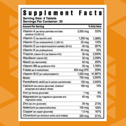 Youngevity Beyond Tangy Tangerine 2.0 – Multi-Vitamin & Mineral Complex | 160,000 ORAC | 120 Tablets