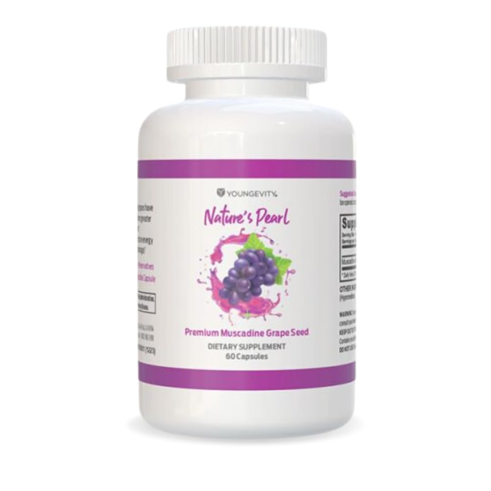 Youngevity Muscadine Grape Seed 650 mg | Nature's Pearl Antioxidant Superfood | 60 Servings