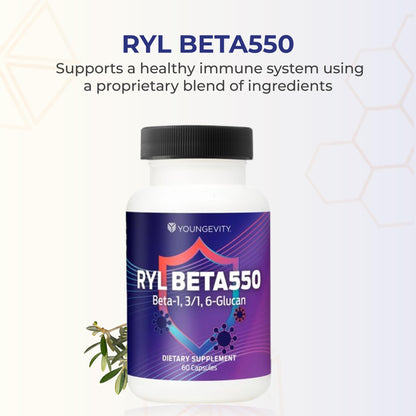 Youngevity RYL Beta550 Beta 1,3/1,6-Glucan Immune Support - 60 Capsules