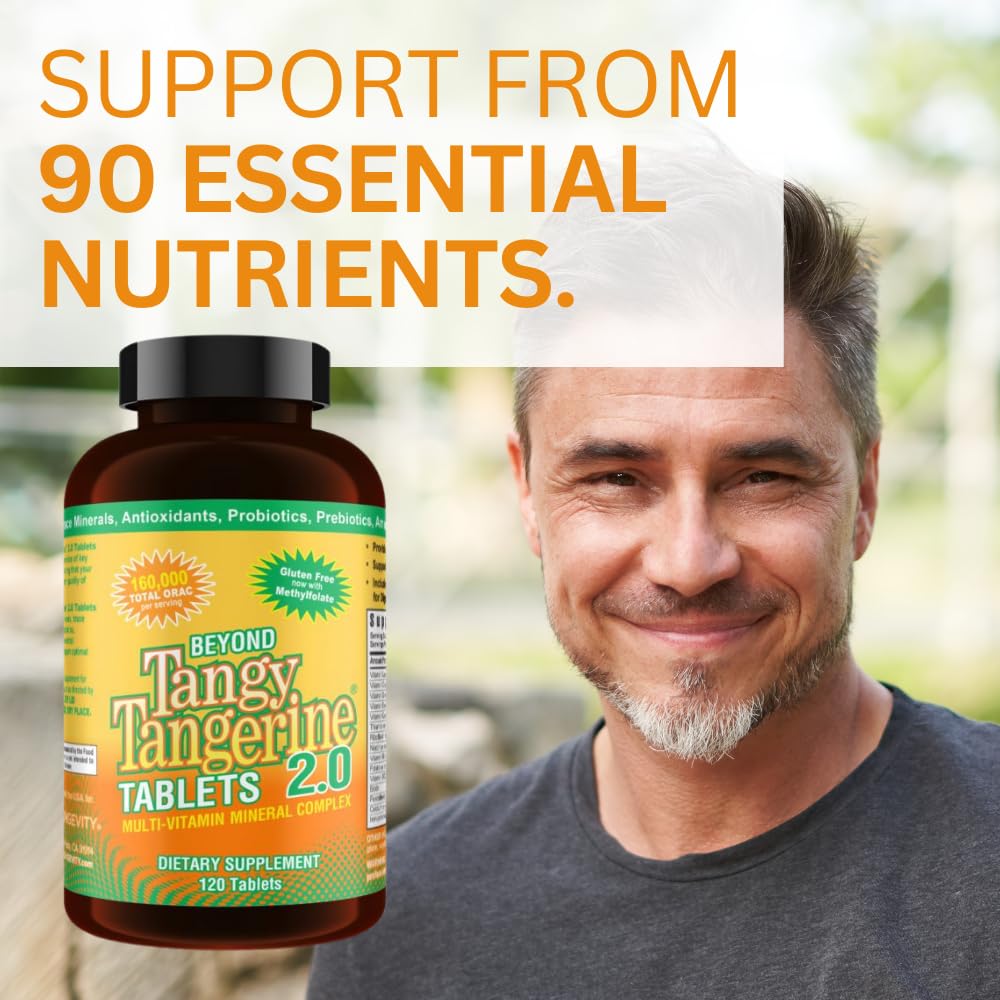 Youngevity Beyond Tangy Tangerine 2.0 – Multi-Vitamin & Mineral Complex | 160,000 ORAC, 120 Tablets