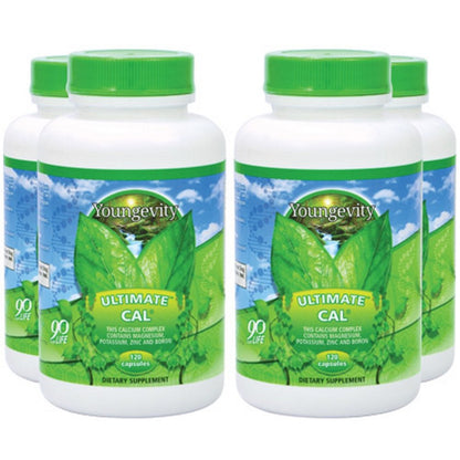 Youngevity Ultimate CAL – Calcium Magnesium Bone Health with D-3, Zinc, Potassium, Boron | 120 Capsules (Pack of 4)